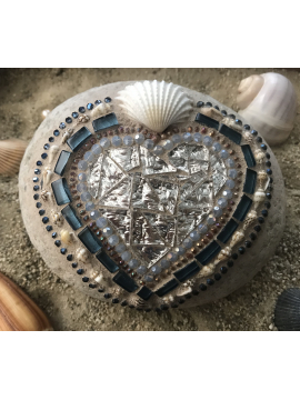 Silver and Blue Beachy Mosaic