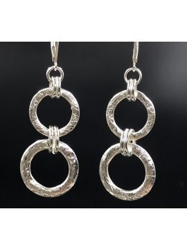 Sterling Silver Double Link Earrings