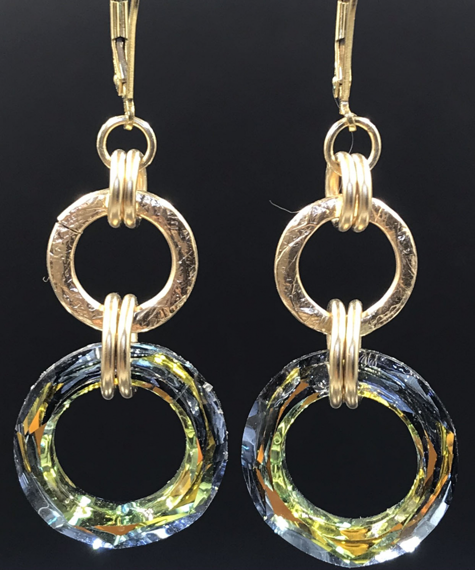 Gold earrings with sahara clearance