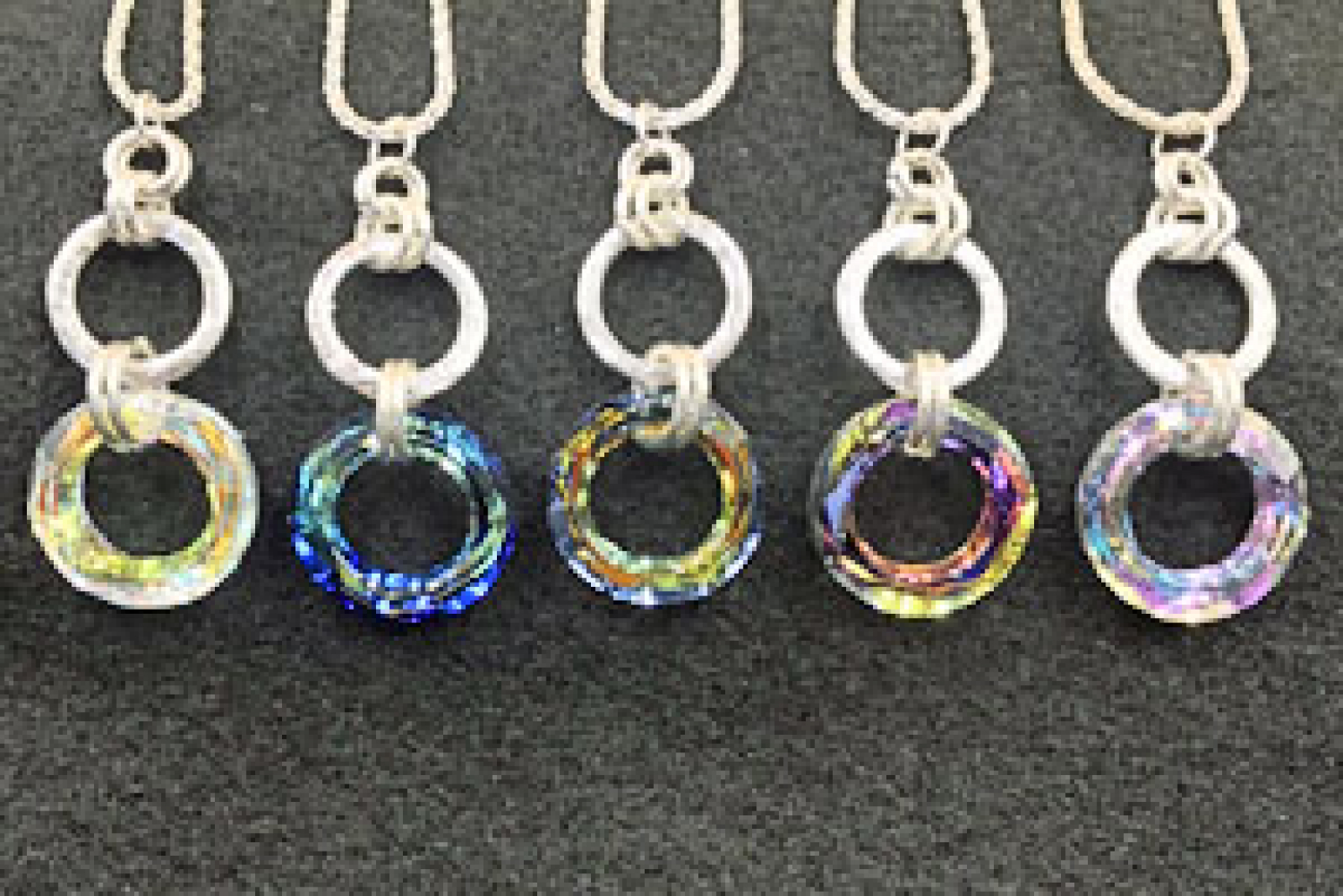 Sterling Silver Link and Swarovski Crystal Link Necklace