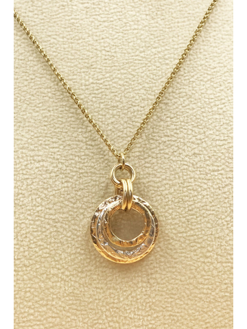 Triple Stack 14K Gold fill, Sterling Silver Pendant Necklace